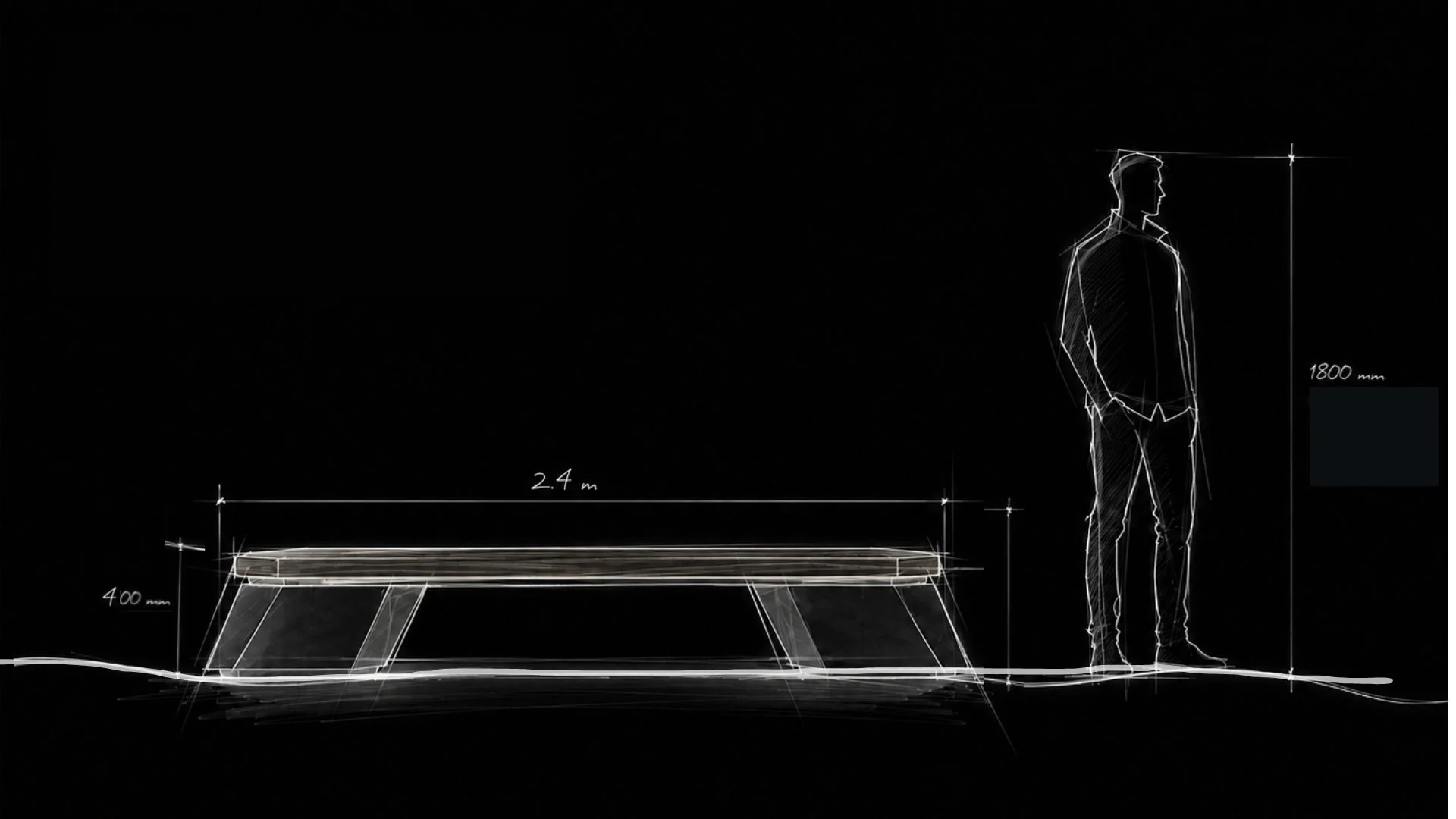 Ledge outdoor seating sketch study